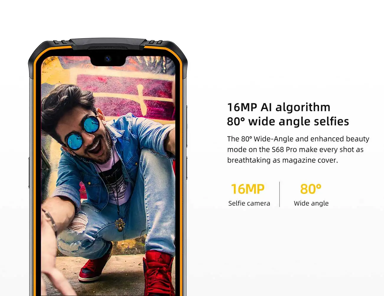 DOOGEE S68 Pro IP68 Waterproof Rugged Phone 6GB 128GB Helio P70 21MP 3 Rear Camera 5.9'' FHD+ 6300mAh 12V/2A Charge Smartphone
