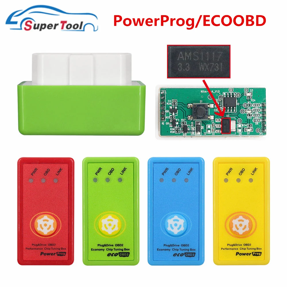 

Power Prog Nitro ECO OBD2 Diesel NitroOBD2 ECOOBD2 Chip Tuning Box ECU OBD Programmer With Reset Switch For Benzine Diesel Car