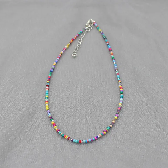 Collier ras du cou Simple en perles de rocaille pour femmes, Collier de bohème coloré fait à la main, cadeau de bijoux
