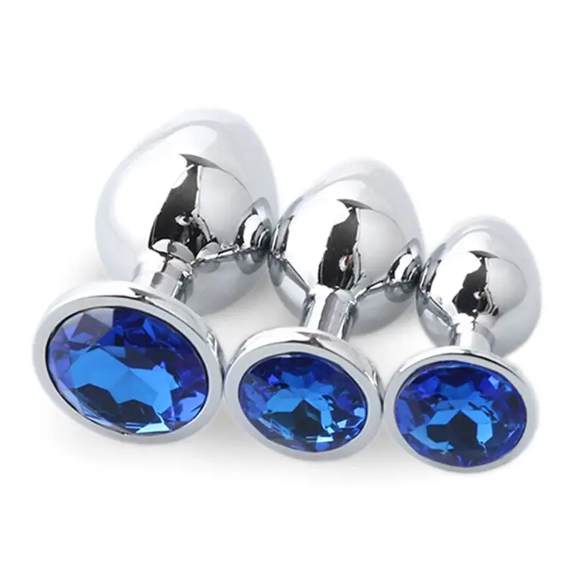 3pcs Metal Multi-size Anal Plug Massager Butt Stimulation Crystal Decoration Ended Anal Plug Adult Sex Toy fo Women Men 3pcs Metal Multi-size Anal Plug Massager Butt Stimulation Crystal Decoration Ended Anal Plug Adult Sex Toy fo Women Men