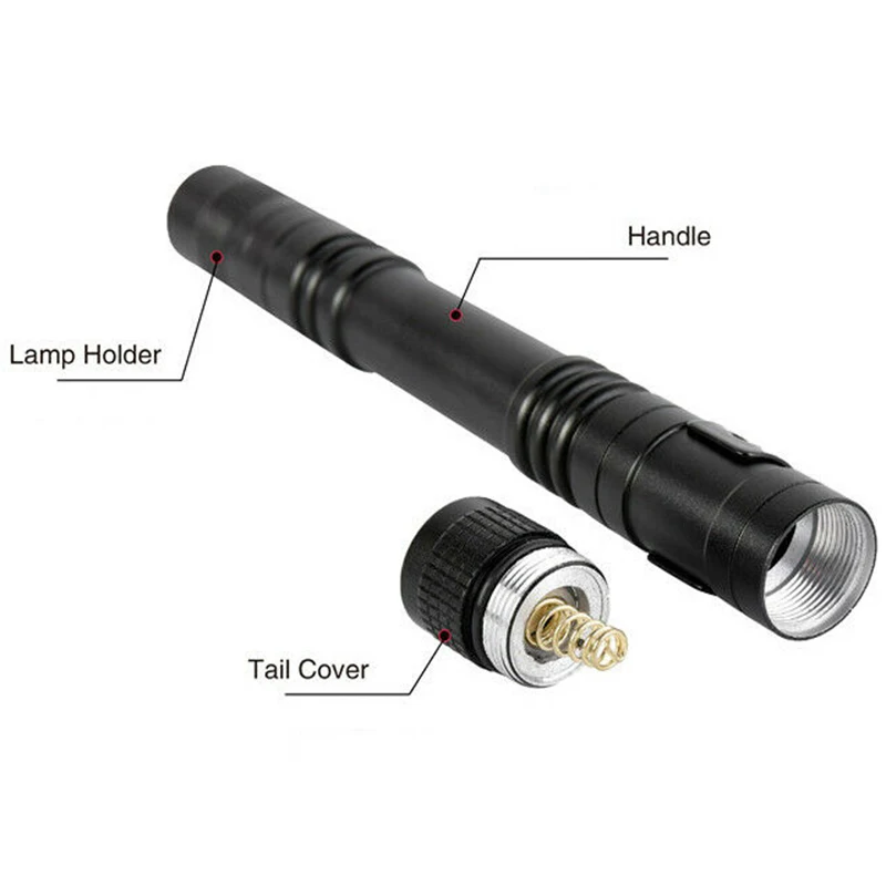 Алюминиевые фонари кемпинг Рыбалка Открытый 2 шт клип стилус Penlight