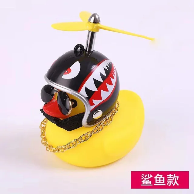 Lovely Duckling in The Car Ornament With Helmet Chain Auto interior  accessories decorations Auto Dashboard Toys Duck In The Car