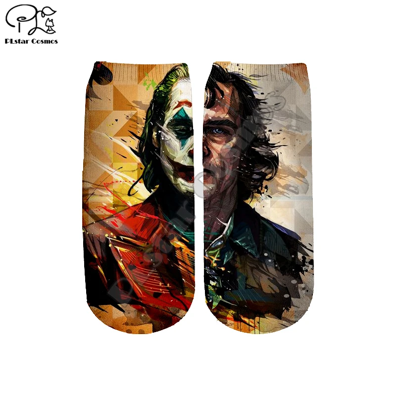 PLstar Cosmos/дропшиппинг, Joker Joaquin Phoenix, новая мода, 3 цвета, женские/мужские/мальчики/девочки, лето-осень, короткие носки, S-3 - Цвет: 06