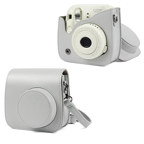 Fujifilm Instax Mini 9 8 8+ аксессуары для камеры Художника масляной краской из искусственной кожи Защитная сумка на плечо Чехол - Цвет: white