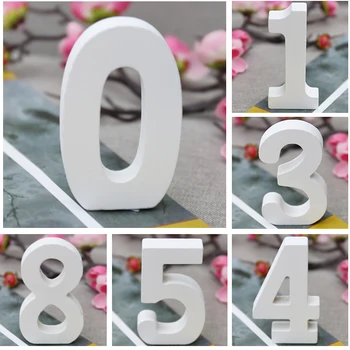 

Wooden Digital Numbers Wall Stickers Free Standing 3D Decorative Wood Number DIY Sticker for Wedding Birthday Party Wall Decals