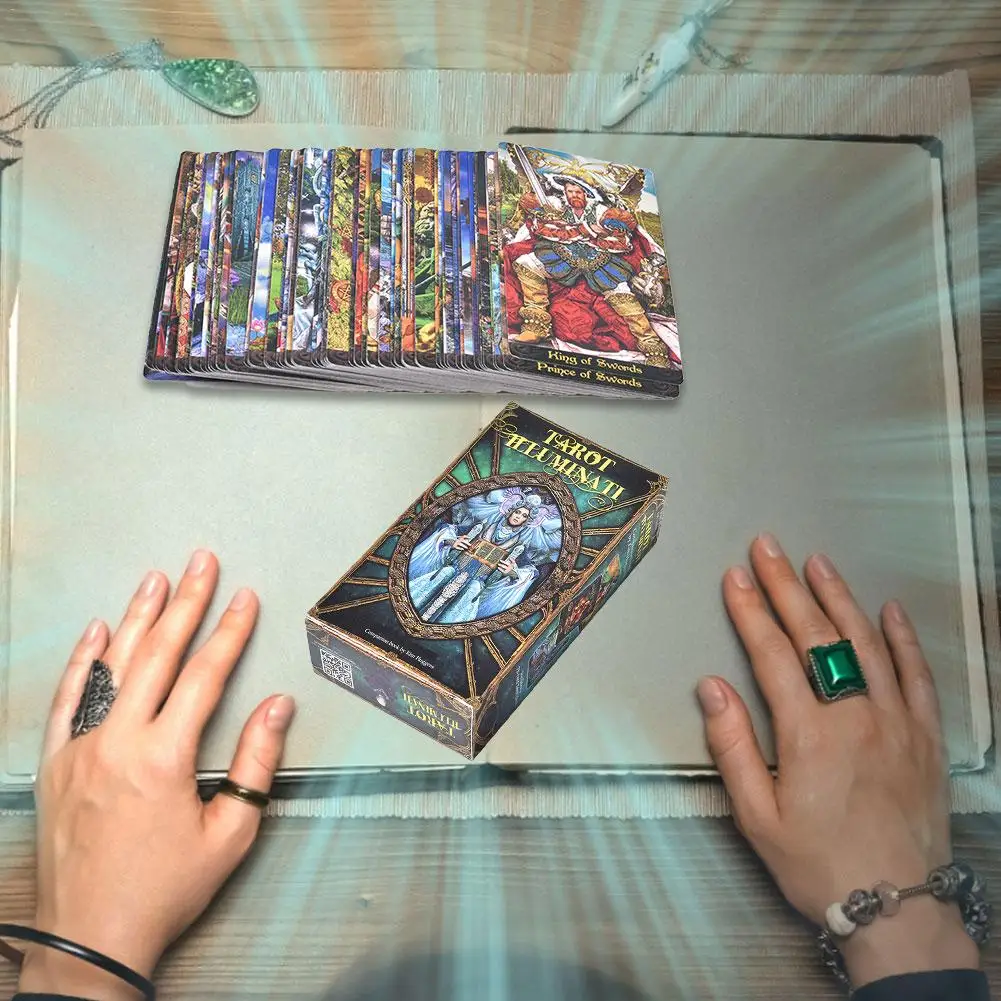 

78 Tarot Illuminati Kit Tarot Cards Fortune Tarot Card Deck Board Game For Divination Fate Playing Cards Games