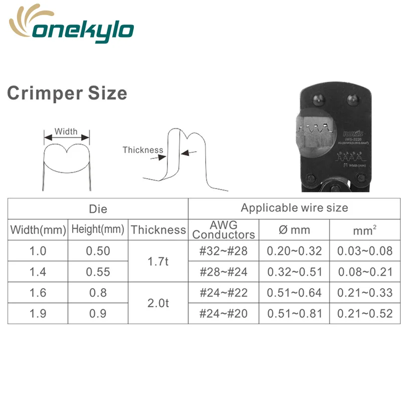 IWS-3220 обжимные плоскогубцы IWISS ручные обжимные инструменты костюмы Molex CLIK-mate, Molex PicoBlade, JST SHD, JAM, TYCO D-100 и т. д. 0,03-0,5 мм м²