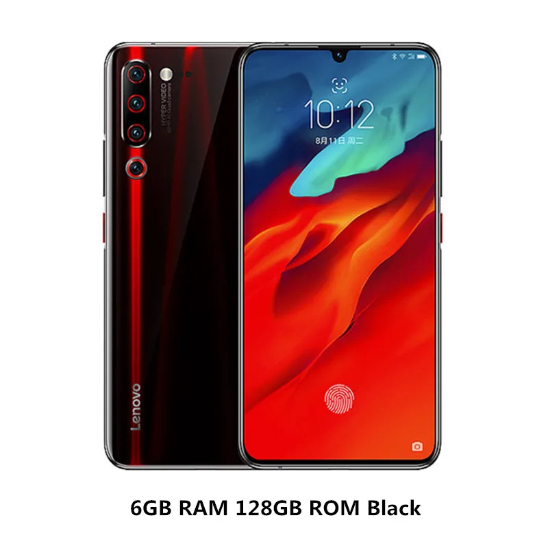 6GB 128GB Black Lenovo Z6 Pro, 6 ГБ/8 ГБ ОЗУ, 128 Гб/256 Гб ПЗУ, Android 9, Snapdragon 855, глобальная ПЗУ, 6,39 дюймов, отпечаток пальца, задняя камера, 48мп, четырехъядерный телефон - Цвет: 6GB 128GB Black