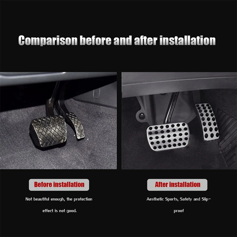Brake Foot Pedals Pad Stickers For Mercedes-Benz W176 W245 W246 W251 W164 W166 X164 X166 C177 X156 A B CLA GLA ML GL R Class