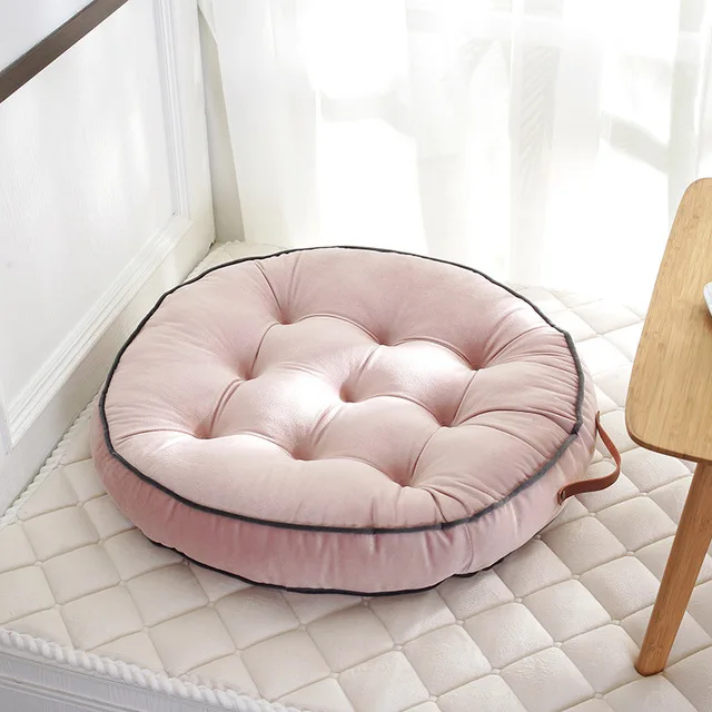 52x52cm Round Pouf Tatami Cushion Pillow Floor Cushions Seat Pillow Pad Throw Pillow Cushion Japanese Tatami cushion Sofa Gift 