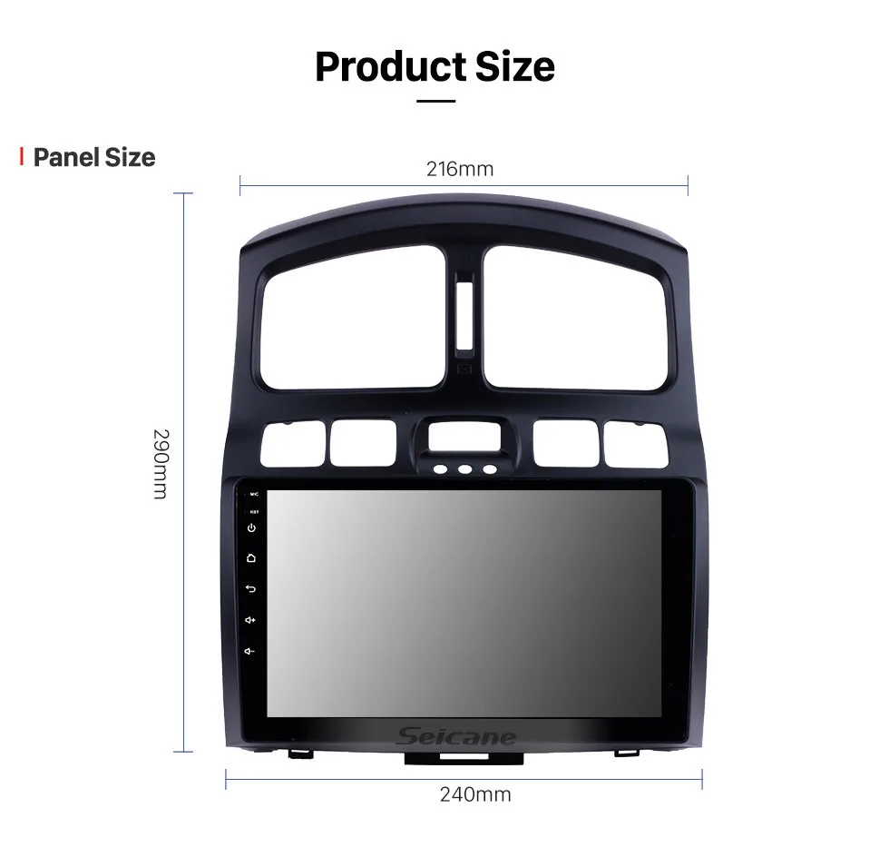 Cheap Seicane Android 9.0 9" Car Radio GPS Navigation for 2005-2015 Hyundai Classic Santa Fe Head Unit Stereo Support Digital  TV  DVR 13