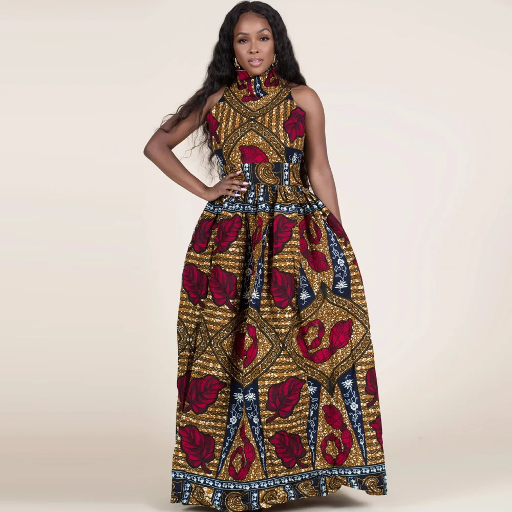 african print sundress