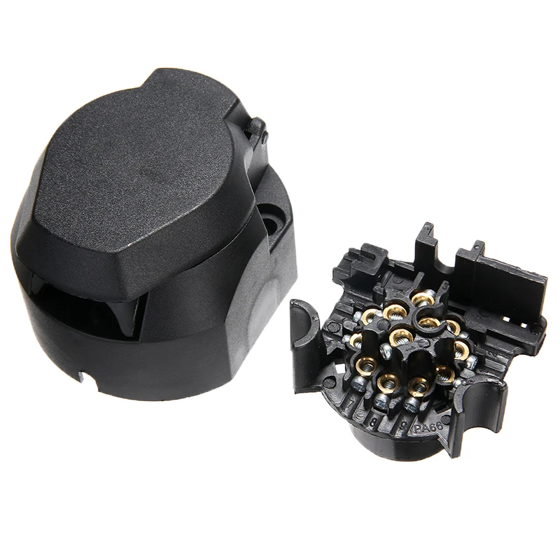 1PC Plastic 12V 13 Pin Socket Trailer Towbar Connector For Cars Vans Caravans Commercial Vehicle RV Ship