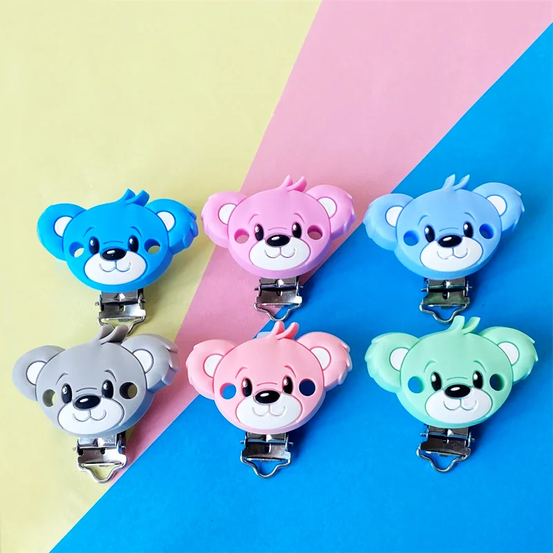 Teething Toys Silicone Teething Toys Baby Teething Toys Silicone Beads Silicone Teether Silicone Teething Beads Sensory Chew Necklaces Pacifier Clips 3pcs Silicone Pacifier Clip bear DIY Baby Teething Teether Necklace Bead Tool Nurs Gift Accessories