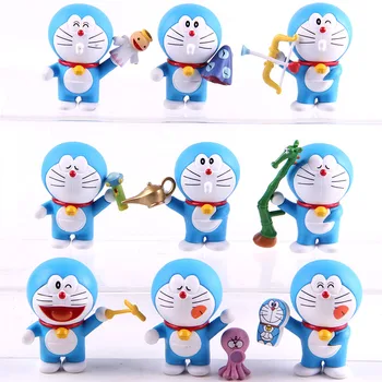 

Cartoon Doraemon Action Figure Secret Tools Mini Anime PVC Collectible Model Toy Decoration Dolls Doraemon 9pcs/set