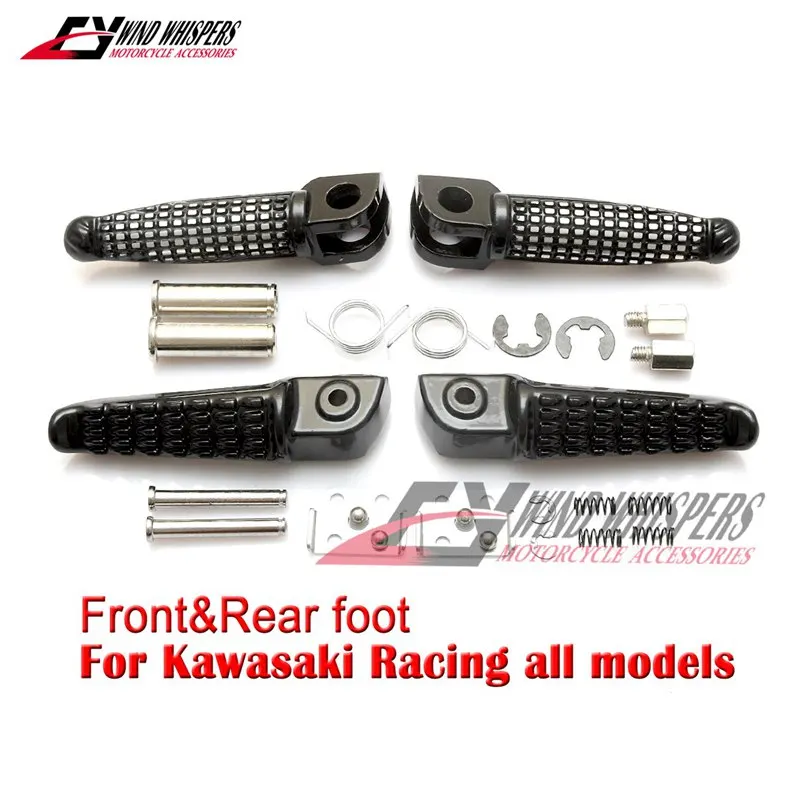 Motorcycle Front Rear Footrests Foot Pegs For Kawasaki Ninja Z750 Z800