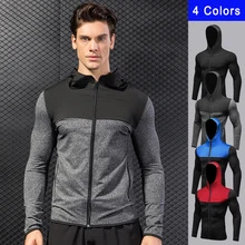 Лидер продаж, мужские куртки для бега, для бега, велоспорта, толстовки для тренажерного зала, тренировок, фитнеса, упражнений, пальто, толстовка с длинным рукавом, спортивная одежда