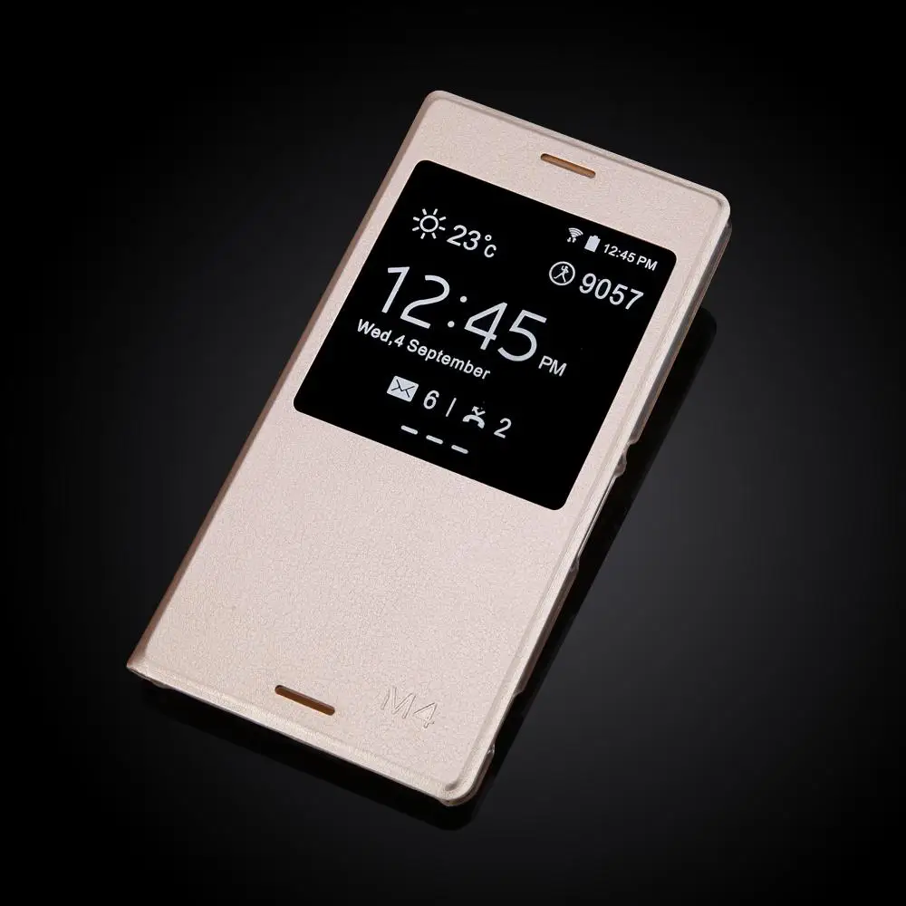 Для Sony Xperia M4 Aqua Dual E2303 E2333 E2353 роскошный Ультратонкий чехол-книжка из искусственной