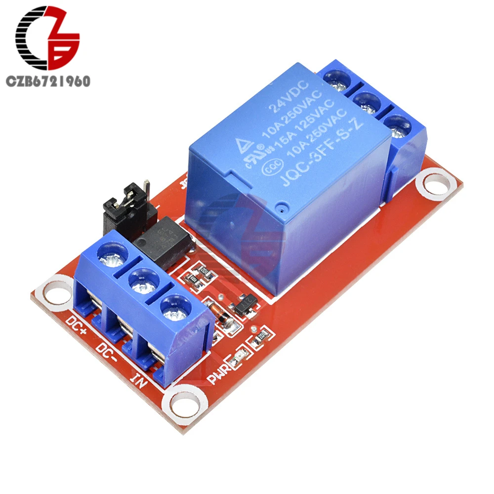 24V 2-way Relay Module With Isolation Optocoupler high low Level Trigger