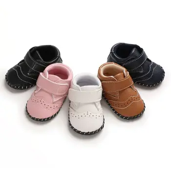 

2019 Spring Autumn New Infant Baby Boys Girls Shoes Casual PU Comfortable Solid Color Anti-Slip Soft Soled First Walkers Shoes