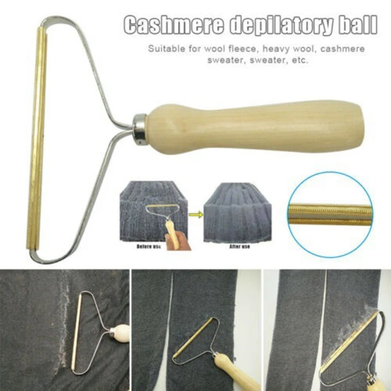 

Wooden Sweater Pilling Clothes Lint Remover Fuzz Shaver Portable Manual Brush Scratch Clothing Care For Winter Coat Protection