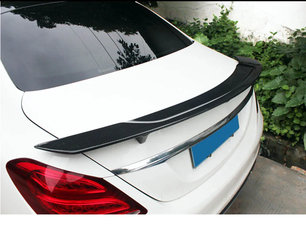 RT стиль для Mercedes Benz C Class W205 C63 C180 C200 C250 C260 4 двери ABS задний спойлер багажника крыло губ