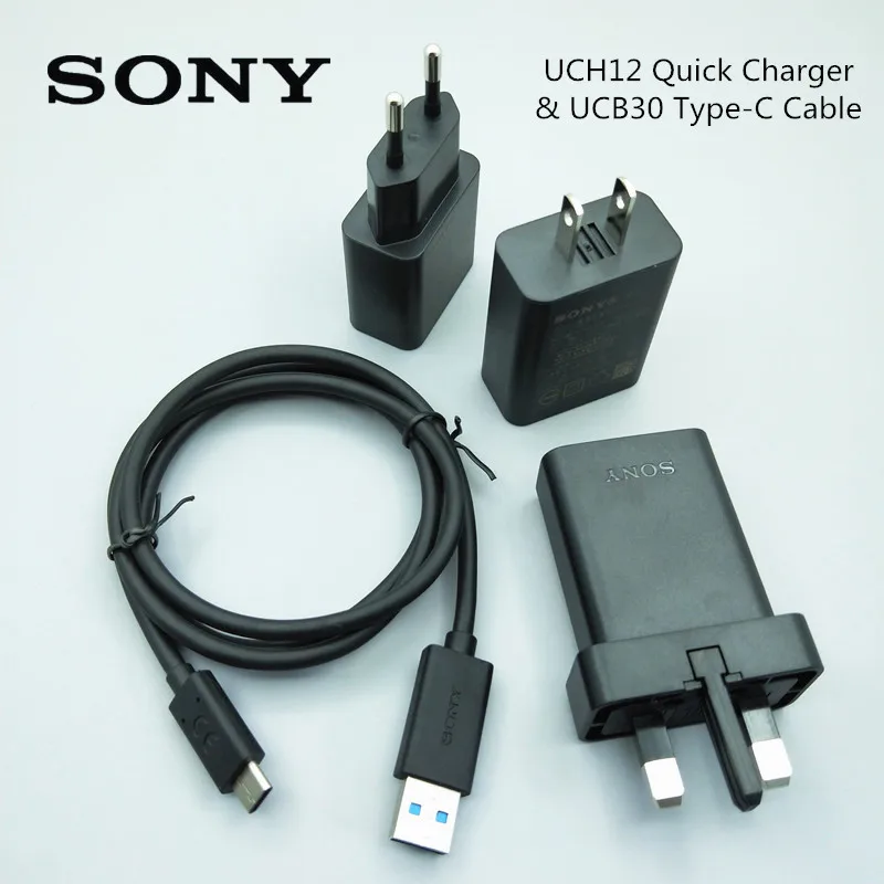 Оригинальное быстрое зарядное устройство Sony USB настенный адаптер UCH12 кабель для