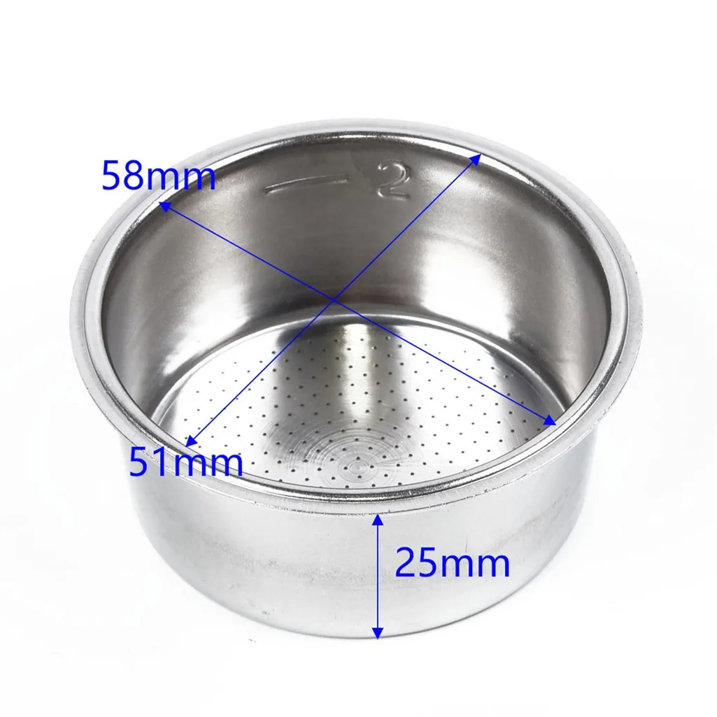 Чашка Фильтра для кофе 51 мм из нержавеющей стали без давления фильтр корзина многоразовый фильтр для кофе кухонные инструменты 19OCT22