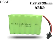 7,2 v 2400mah aa nimh аккумуляторная батарея для дистанционного управления модель автомобиля корабль батарея питания diy модель изготовления аксессуаров лодка