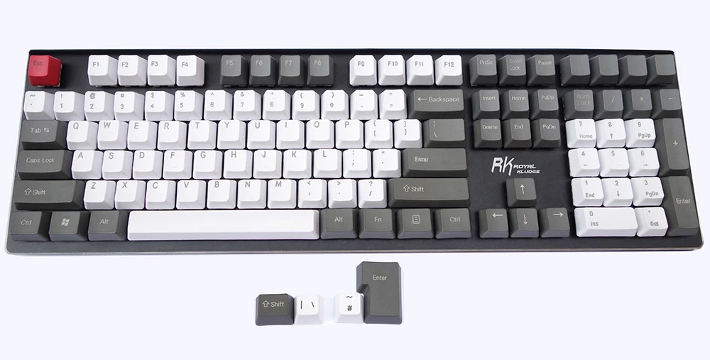 Винтажный стиль OEM толстые клавиши PBT серые белые красные смешанные ANSI ISO 108 87