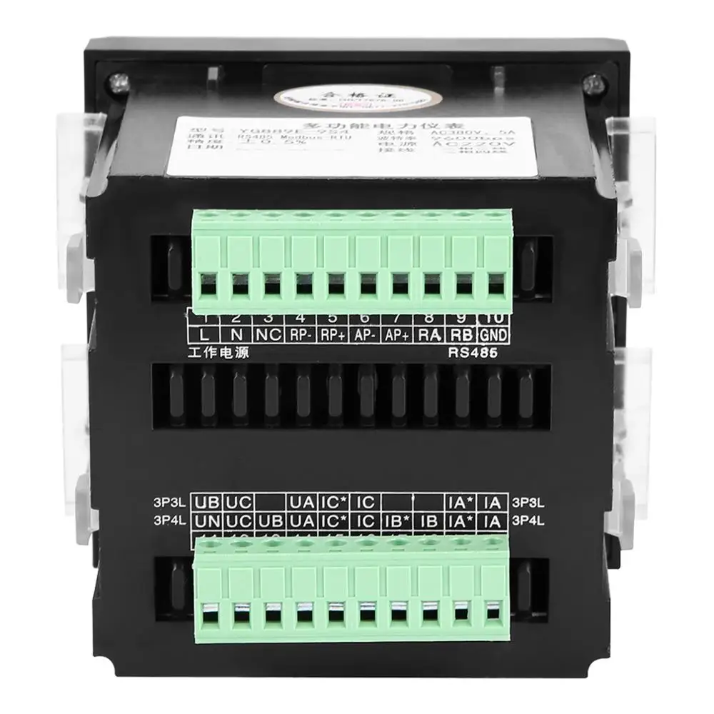 Измеритель тока цифровой светодиодный трехфазный Амперметр Вольтметр