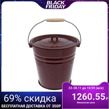 

Bucket with lid, 12 L, brown