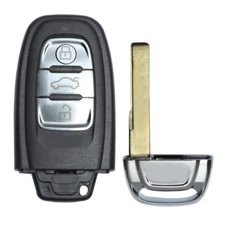 KEYECU 5 шт., смарт-пульт дистанционного управления автомобильный чехол для ключей для Audi A4L A3 A4 A5 A6 A8 Quattro Q5 Q7 A6 A8, Fob 3 4 кнопки с лезвием