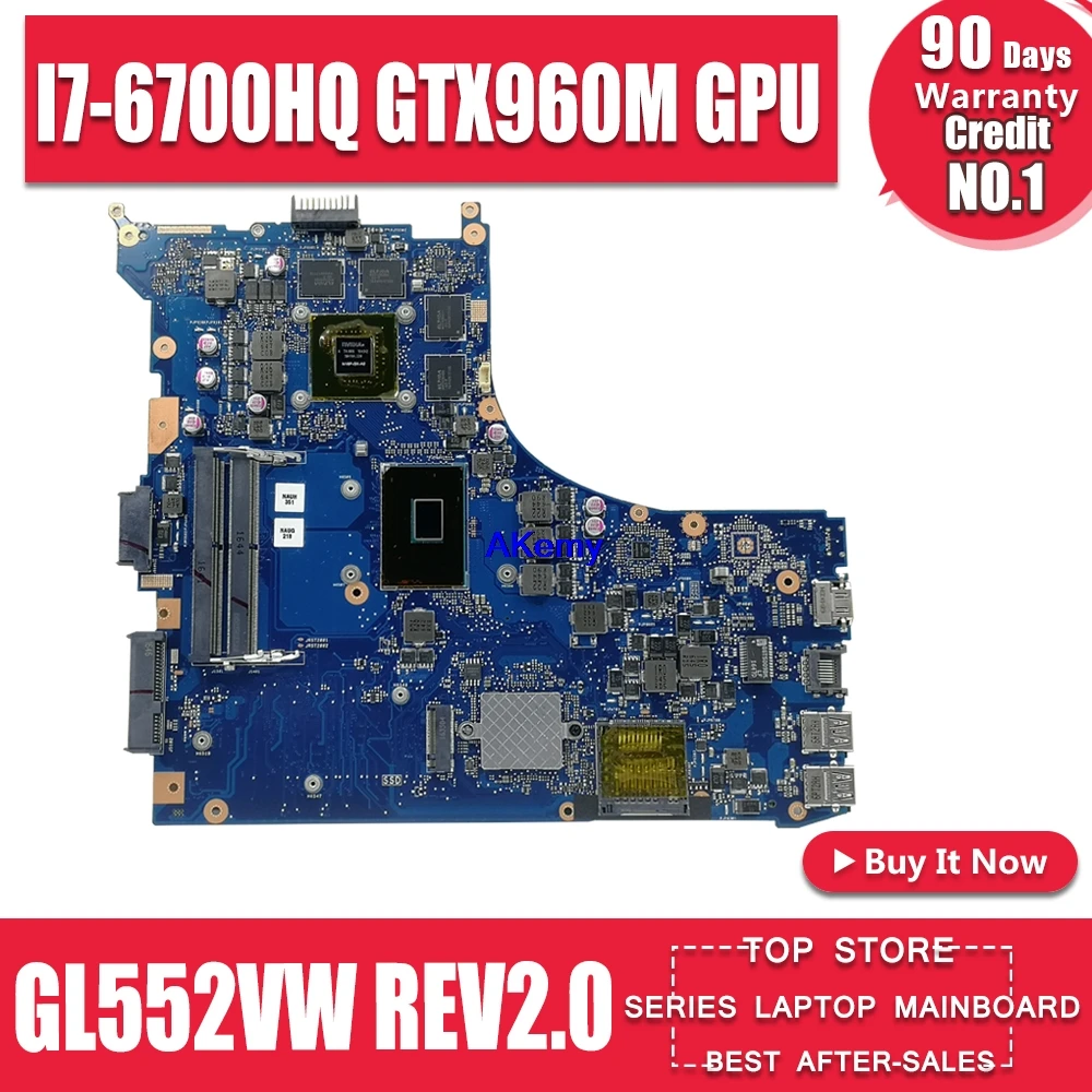  SAMXINNO GL552VW REV2.0 Laptop motherboard for ASUS ROG GL552VW GL552V ZX50V FX-PRO original mainbo
