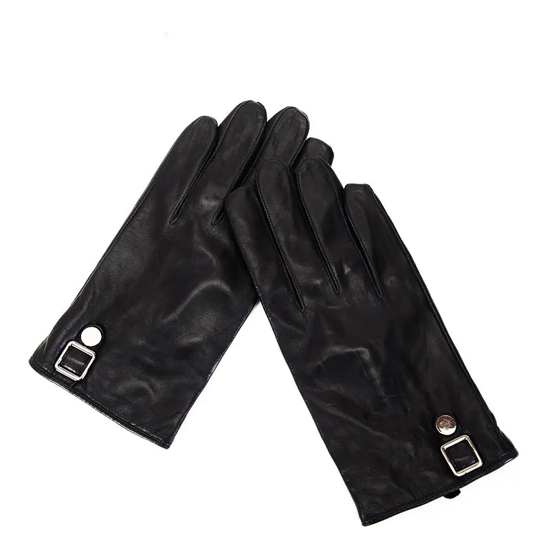 Настоящие перчатки из овчины мужские перчатки с сенсорным экраном Корейская версия плюс бархатные перчатки мужские теплые тонкие перчатки для улицы