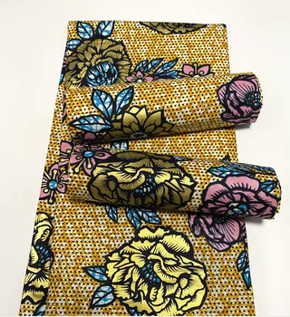 

2020 Cheapest Price Best Quality African Fashion Golden Wax Fabrics Nigerian Golden Wax Ankara Print Wax Materials 6 Yards/pcs