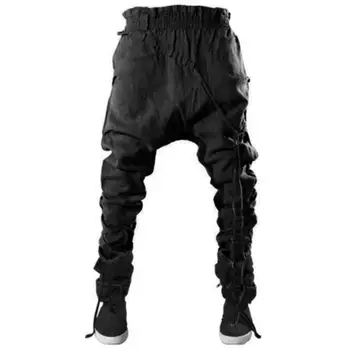 

Summer Men loose fashion pants male cotton and linen elastic pants harem pants men's cross-legs casual trousers ! on sale