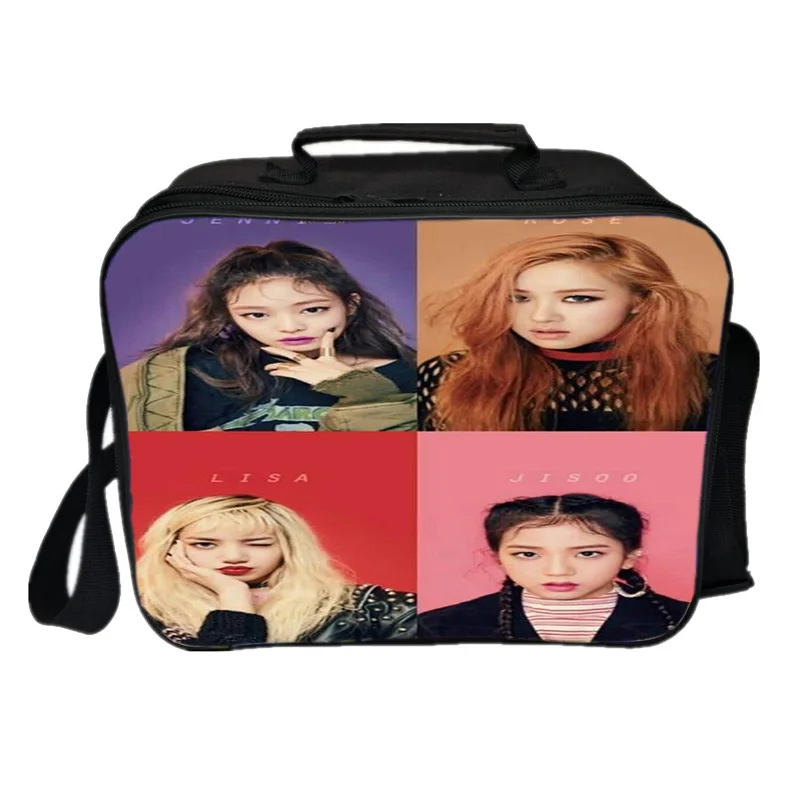 Студенческий работник Blackpink Jisoo Jennie Rose Lisa, сумка для ланча для мужчин и женщин, сумки для обедов для девочек и мальчиков, красивая сумка, новая детская сумка для ланча