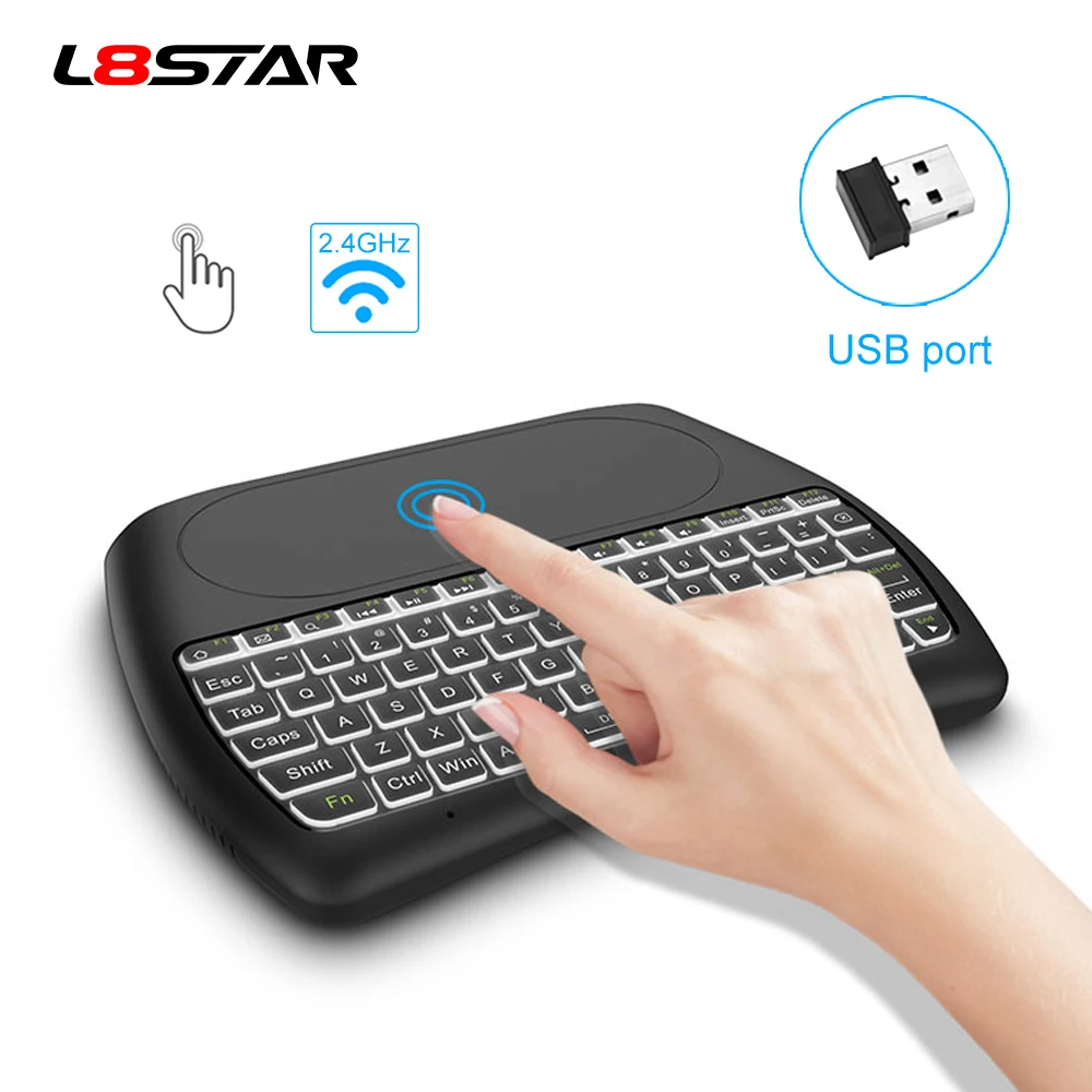 L8STAR D8 Wireless Keyboard Air Mouse 2.4 G Portable High Sensitivity Mini With Touchpad For Windows Android Smart TV | Электроника