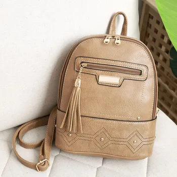 

2020 Women Fashion Wild Shoulder Bag Tassel Hollow Trend Backpacks Teenage Girls Bags for School Backpack New mochila niña
