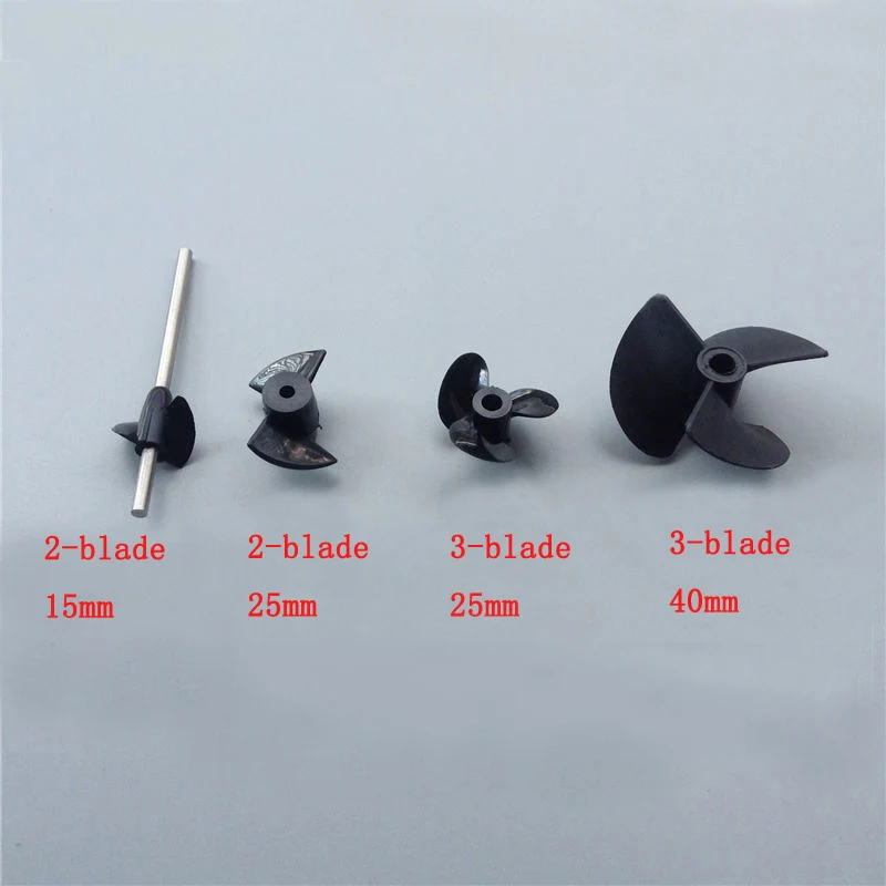 4pcs Spray Ejector Propeller 15mm/25mm/40mm Paddle 2-blade/3-blade Props For Rc Boats Water Jet Thruster Repaired Accesories - Parts & Accs - AliExpress