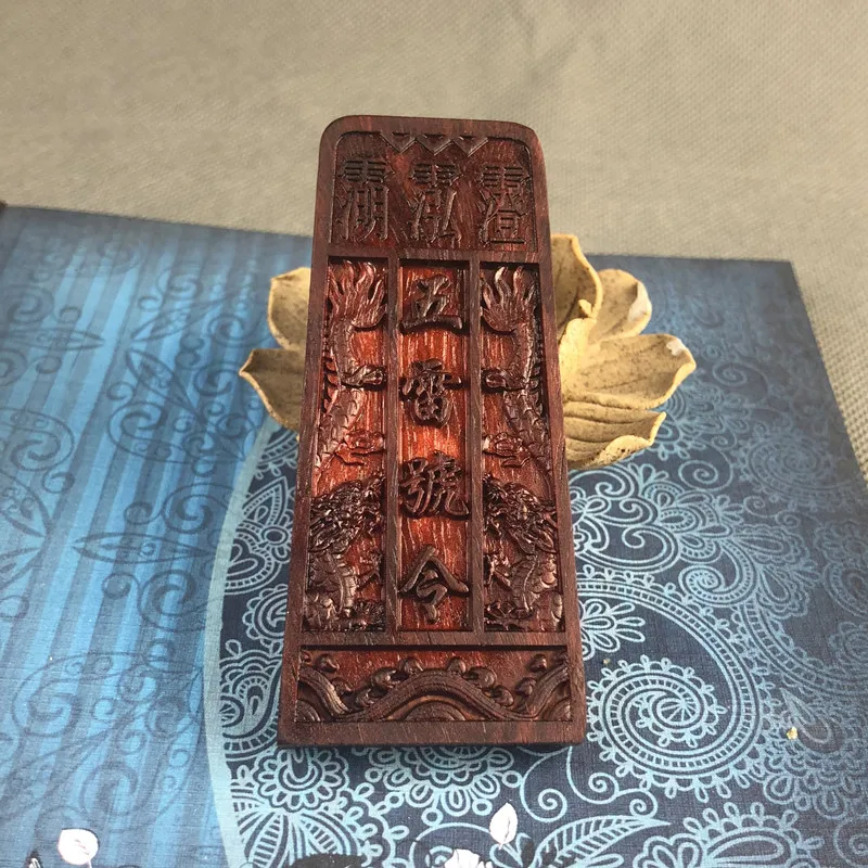 Материалы для резьбы по дереву Taoist ручка из красного дерева жетон пять Громов