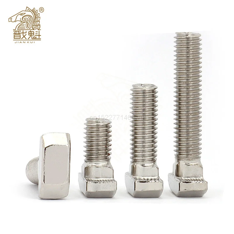 2/5/10PCS M5 M6 M8 T Hammer Head T Bolt Aluminum Connector head bolts Screws for 20/30/40/45 Aluminum Profiles