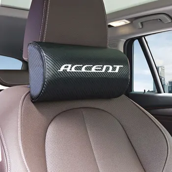 

1pcs Carbon fiber car neck pillows both side single headrest case for hyundai ACCENT Accessories Car-Styling
