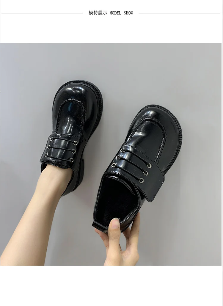 Japanese small leather shoes female students 2020 Korean version of the wild retro British style round head cute soft sister jk | Спорт и