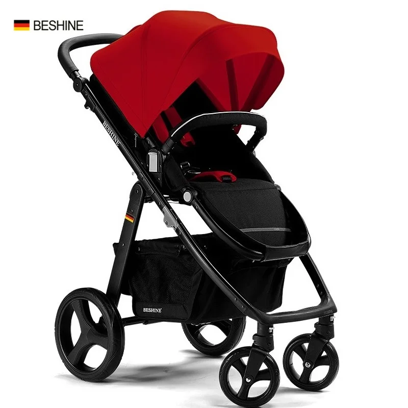 

BeShine R5 Multifunctional 2 in 1 61cm Al alloy All Seasons High Landscape Folding Baby Stroller Baby Carriage Newborn Stroller