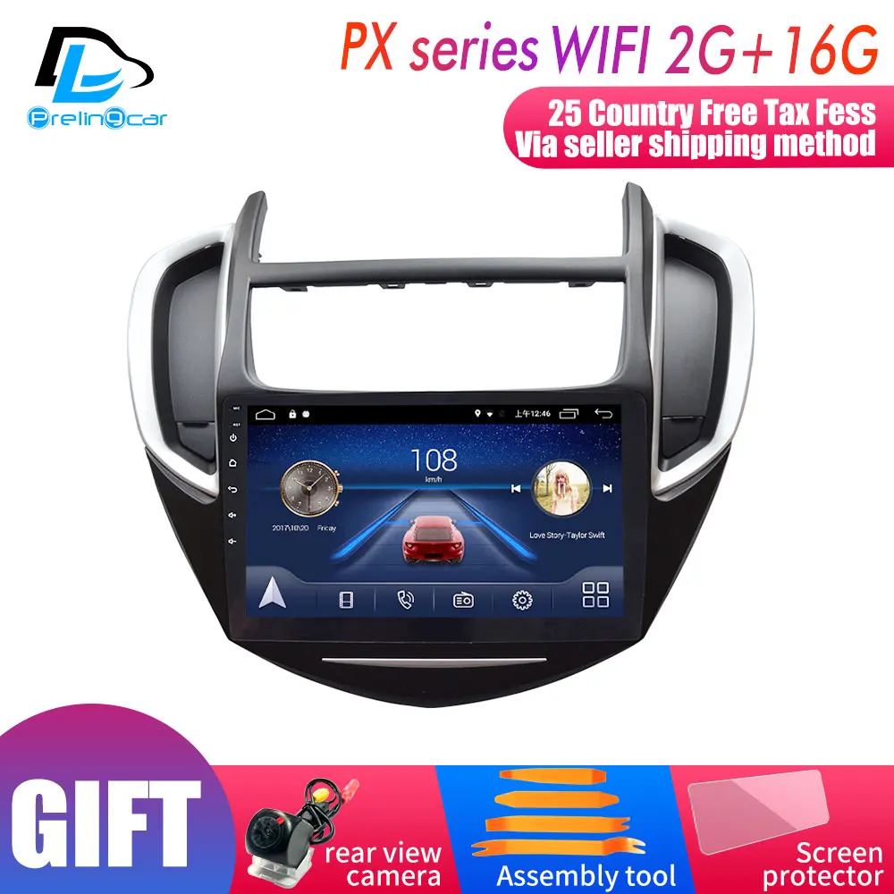 4G Lte Android 9,0 Автомобильный мультимедийный навигатор gps DVD плеер для Chevrolet Trax трекер 15 16 17 18 лет ips экран радио - Цвет: PX player 2G16G