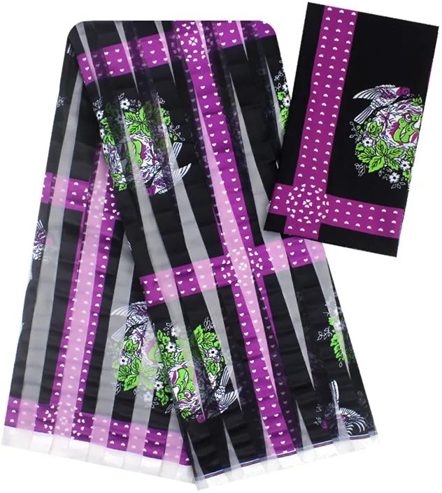 Органза ткань чистый шелк ткань африканская ткань Анкара африканская вощеная ткань принтом 2+ 4 ярды органза лента шелк для свадьбы B2-D2