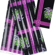 Органза ткань чистый шелк ткань африканская ткань Анкара африканская вощеная ткань принтом 2+ 4 ярды органза лента шелк для свадьбы B2-D2