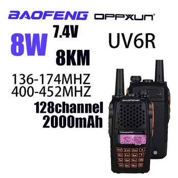 

Baofeng UV-6R Walkie Talkie 5W Radio UHF VHF Dual Band UV 6R CB Radio Aggiornamento di UV-5R Baofeng